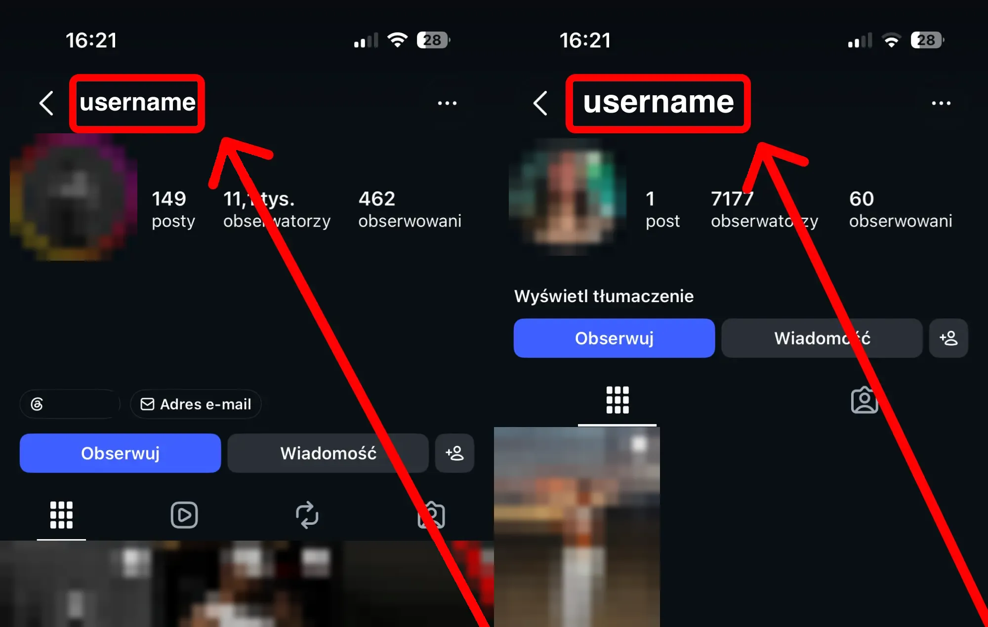 Kup wyświetlenia relacji na Instagramie: instrukcja ze zrzutami ekranu – gdzie znaleźć nazwę użytkownika lub link do profilu Instagram