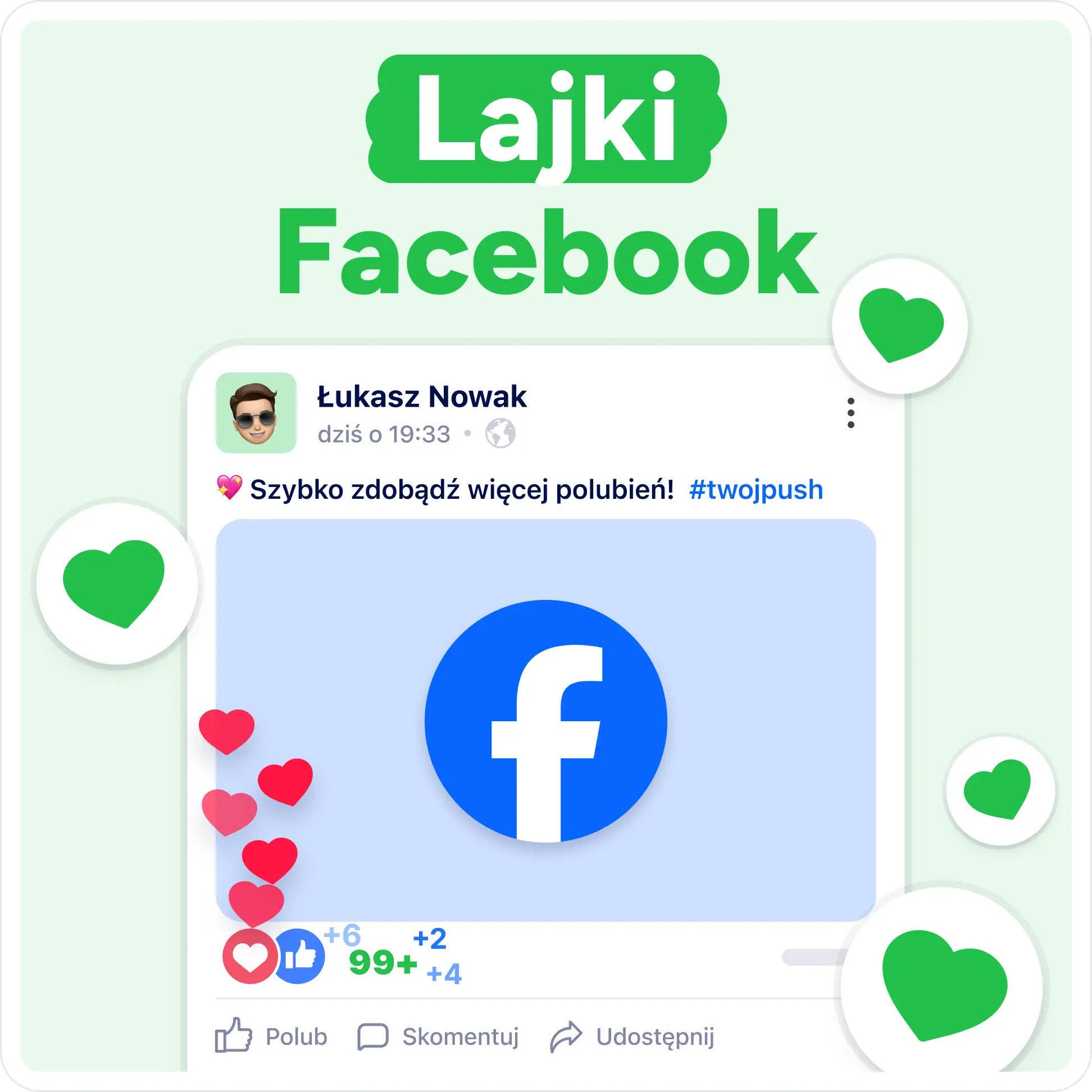 Kup lajki na Facebooku Mockup