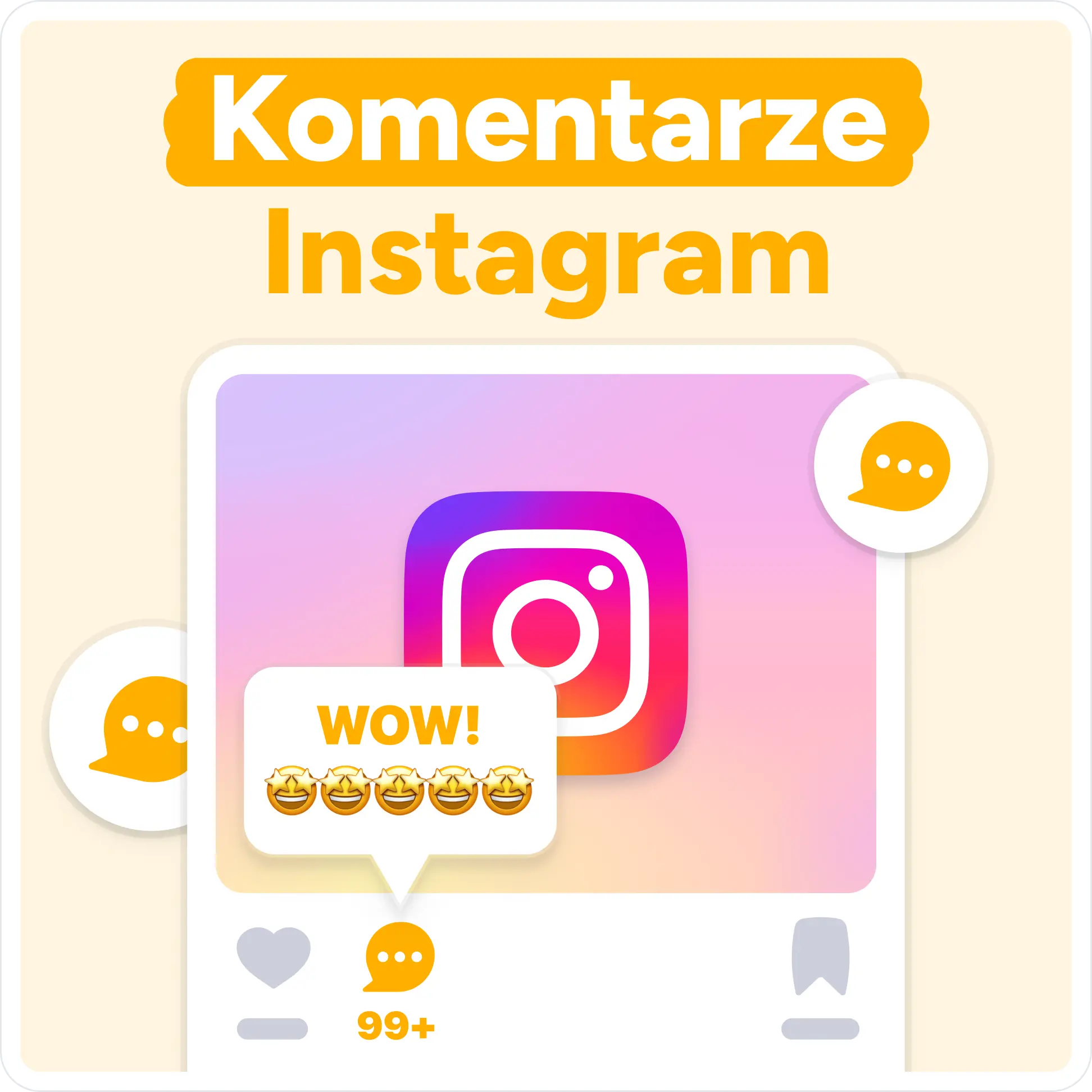 Kup komentarze na Instagramie Mockup