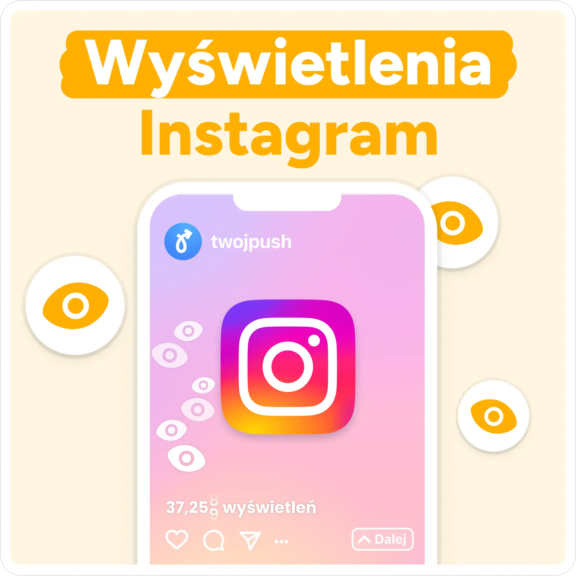 Kup wyświetlenia na Instagramie Mockup