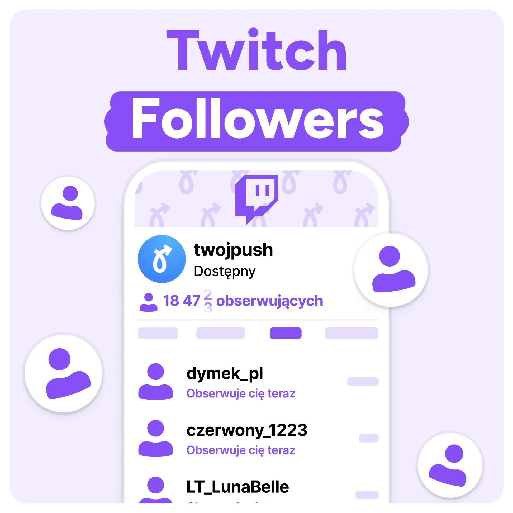 Kup Twitch Followers Mockup