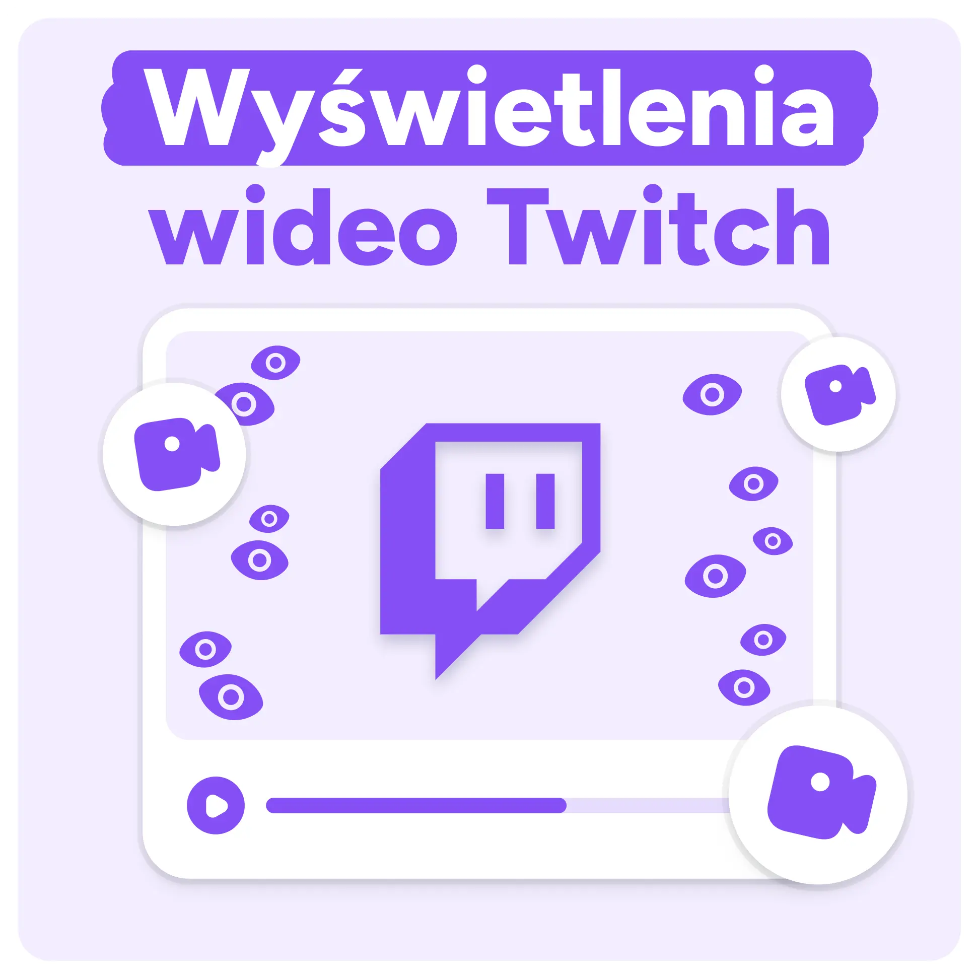 Kup wyświetlenia wideo Twitch Mockup