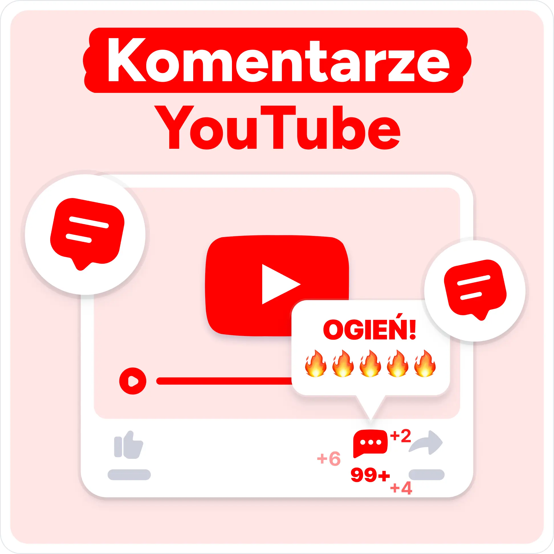 Kup komentarze na YouTube Mockup